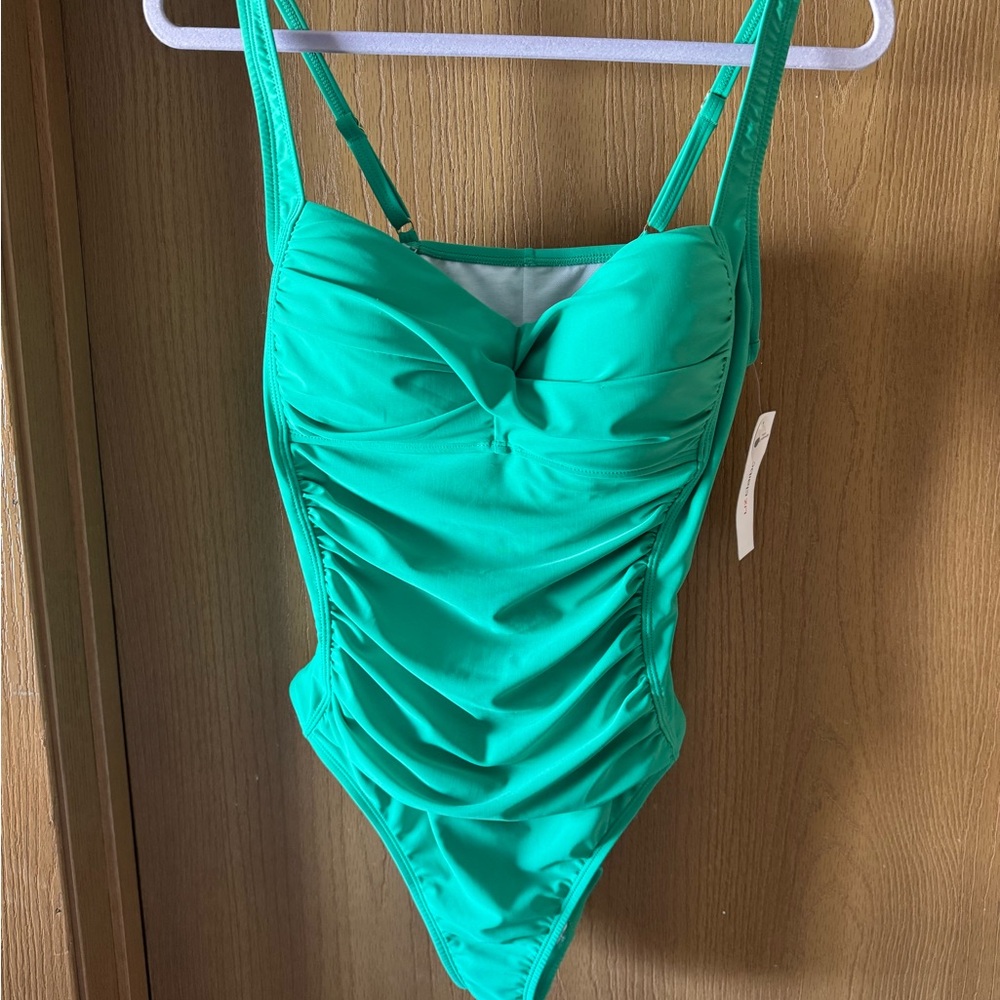 Green One Piece Swim